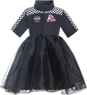 Girls Race Car Driver Costume Tutu Dress 1st 2nd Fast Birthday Race Suit Race Car Birthday Dresses