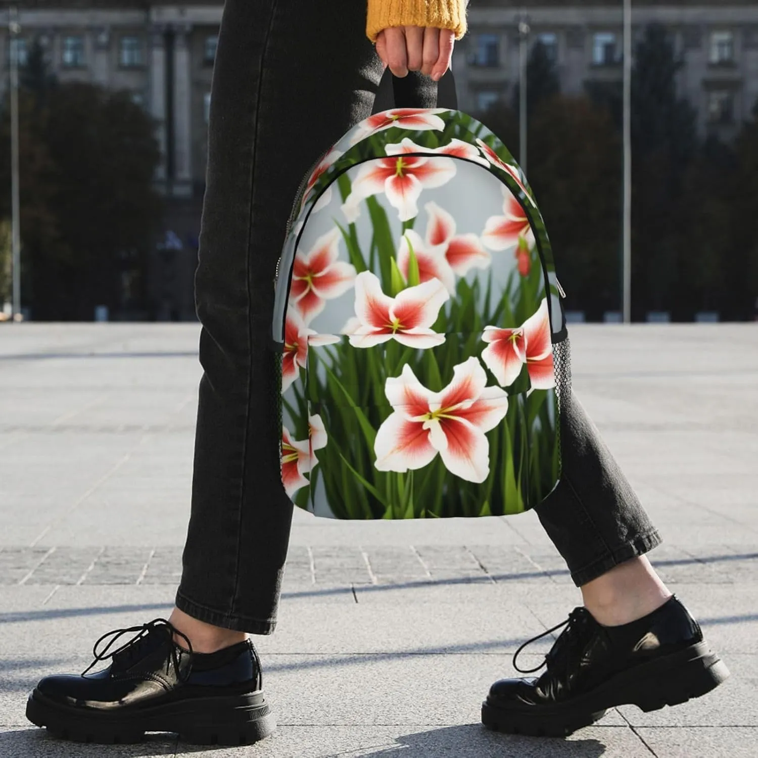 Gladioluses Backpack Lightweight Casual Backpack Double Shoulder Bag Travel Daypack With Laptop Compartmen