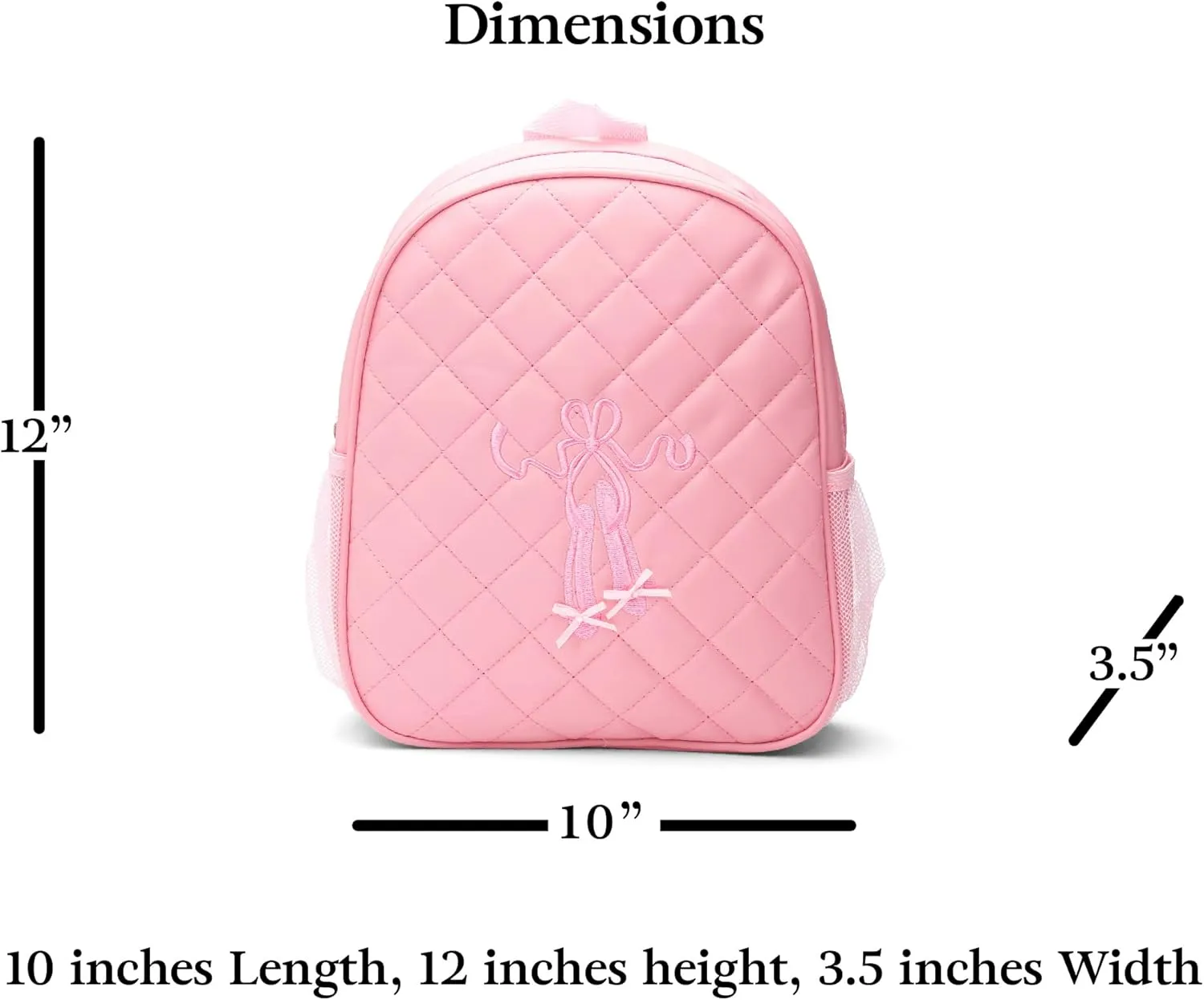 GLOBAL FBA INC Dance Bag For Girls 3-9 Years Old, Backpack Ballet with Padded Straps, Ballet Items, Ballerina Gifts For Little Girls