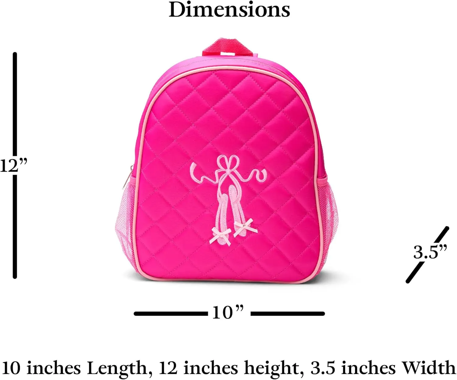 GLOBAL FBA INC Dance Bag For Girls 3-9 Years Old, Backpack Ballet with Padded Straps, Ballet Items, Ballerina Gifts For Little Girls