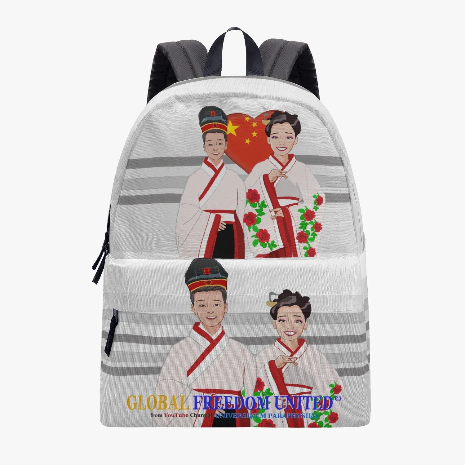 GLOBAL FREEDOM UNITED COUPLE CHINA All-over-print Canvas Backpack
