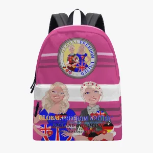 GLOBAL FREEDOM UNITED WOMEN ENGLAND & GERMANY OLD PEACE All-over-print Canvas Backpack