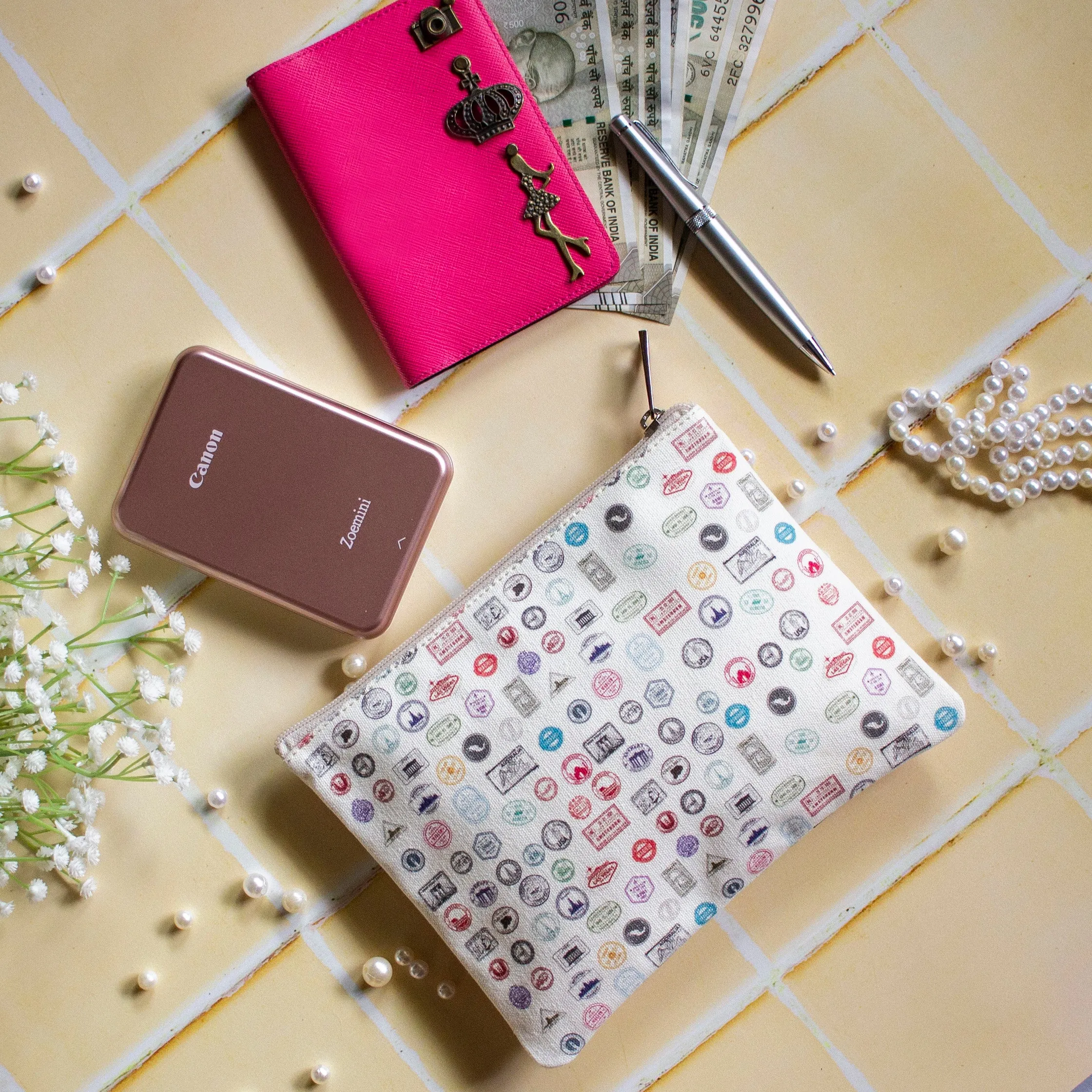 Globe Trotter - Multipurpose Canvas Pouch