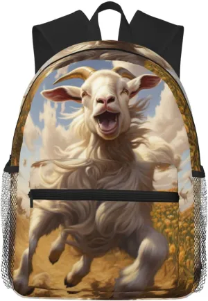 Goat Frolic College Backpack For Women Men,Lightweight Travel Bag Backpack With Pockets for Women Men