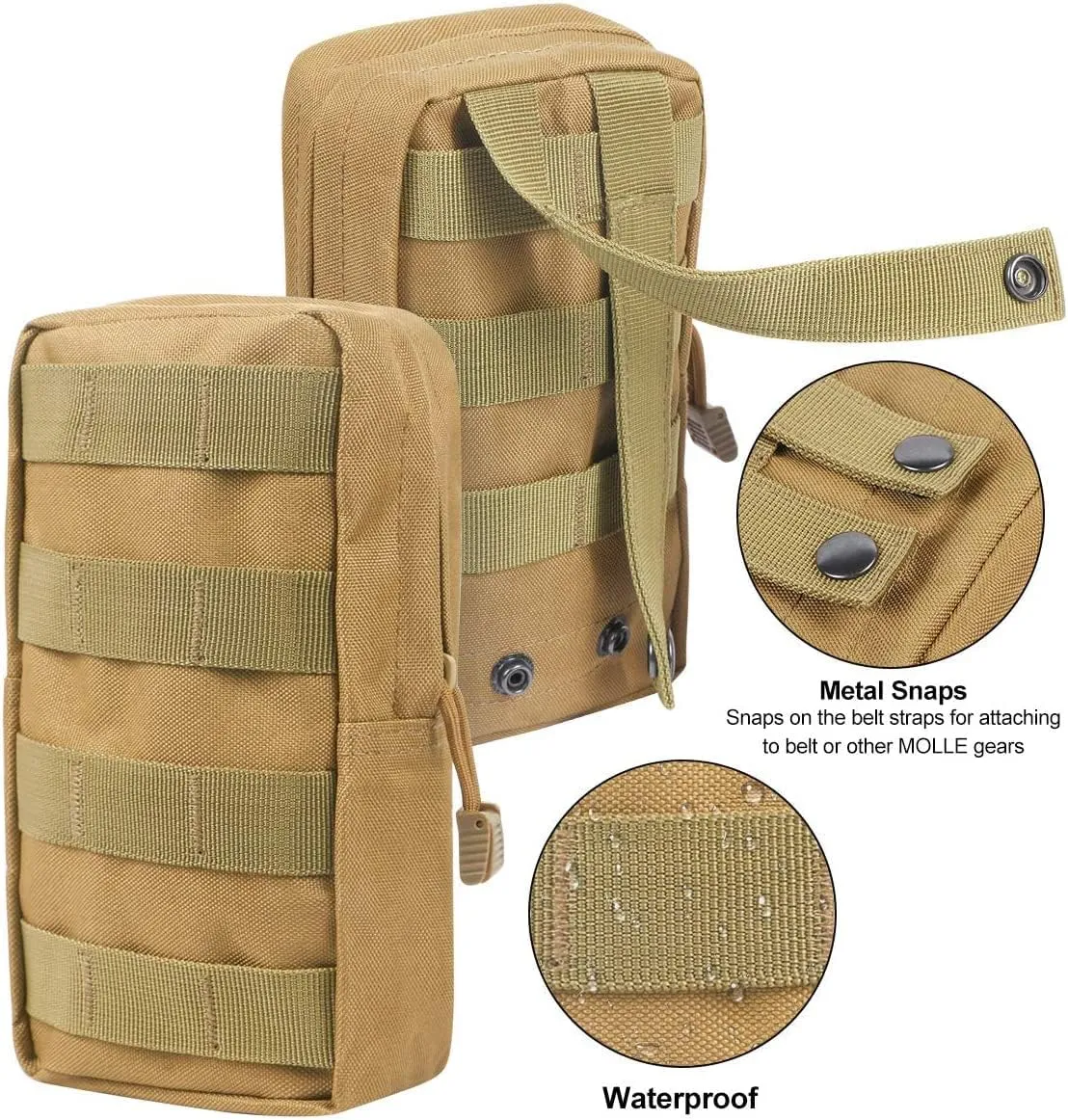 Gogoku 4-Pack Molle Pouch Tactical Molle Pouches Compact Utility EDC Waist Bag Pack