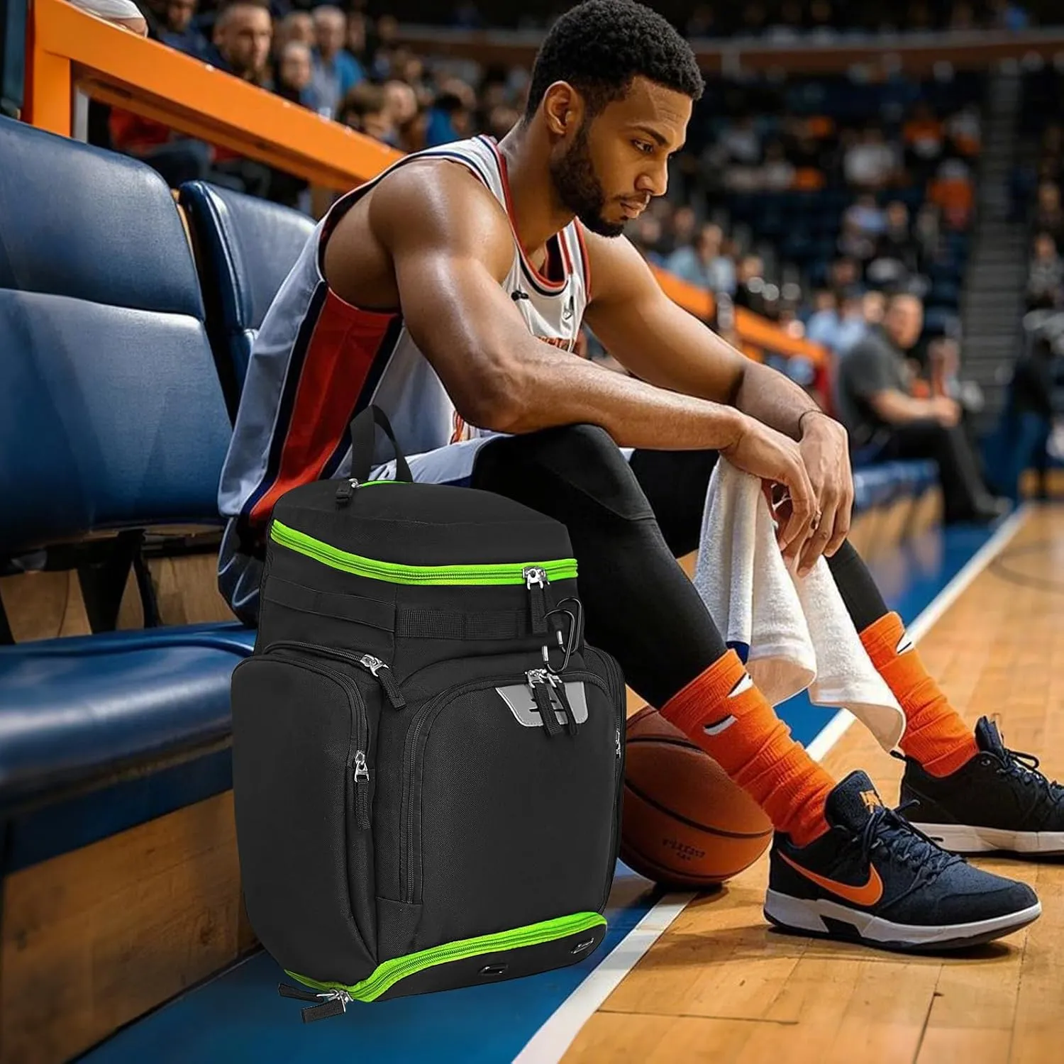 Goloni Basketball Backpack,Large Sports Bag with Ball Compartment & Shoe Compartment for Basketball, Soccer, Volleyball,Gym