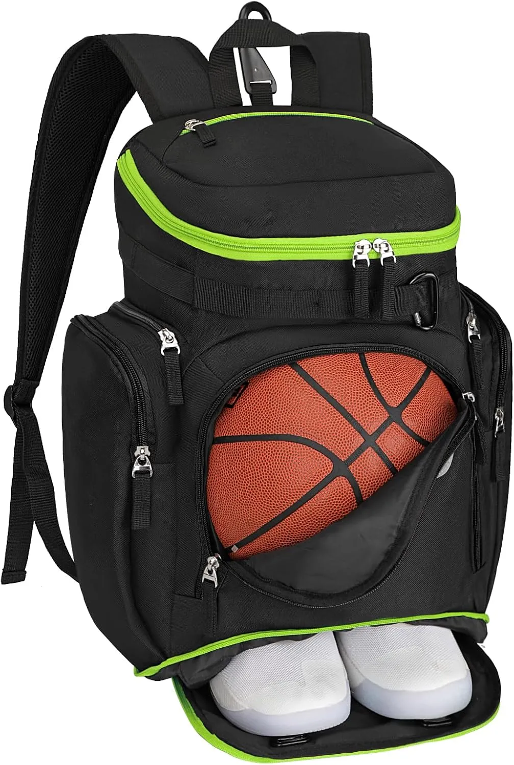 Goloni Basketball Backpack,Large Sports Bag with Ball Compartment & Shoe Compartment for Basketball, Soccer, Volleyball,Gym