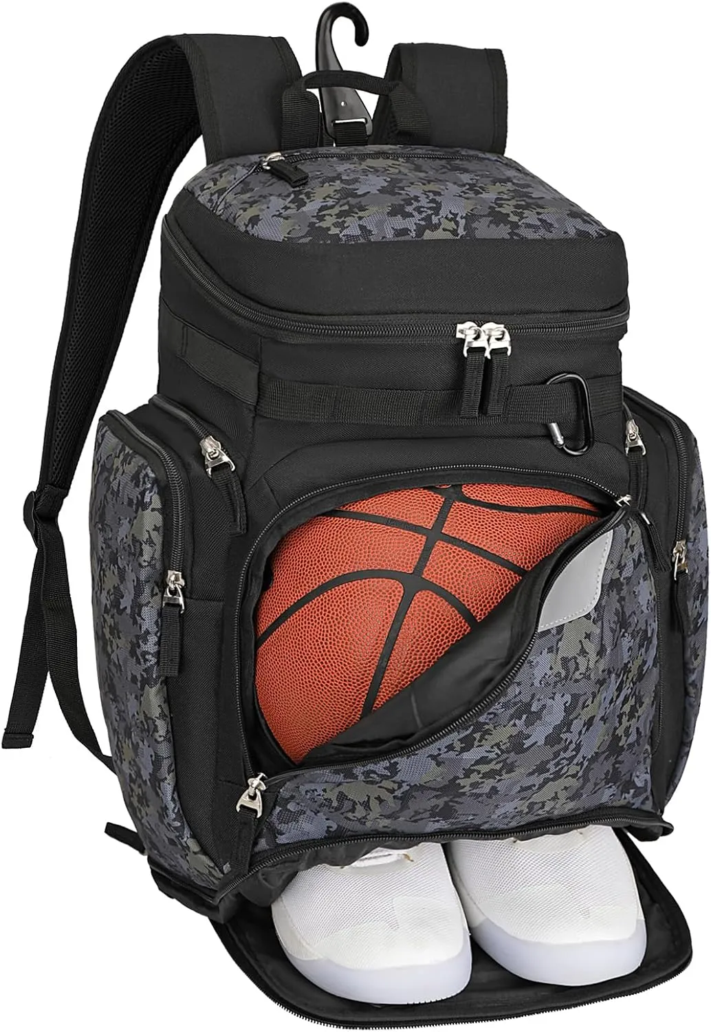 Goloni Basketball Backpack,Large Sports Bag with Ball Compartment & Shoe Compartment for Basketball, Soccer, Volleyball,Gym