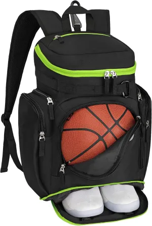 Goloni Basketball Backpack,Large Sports Bag with Ball Compartment & Shoe Compartment for Basketball, Soccer, Volleyball,Gym