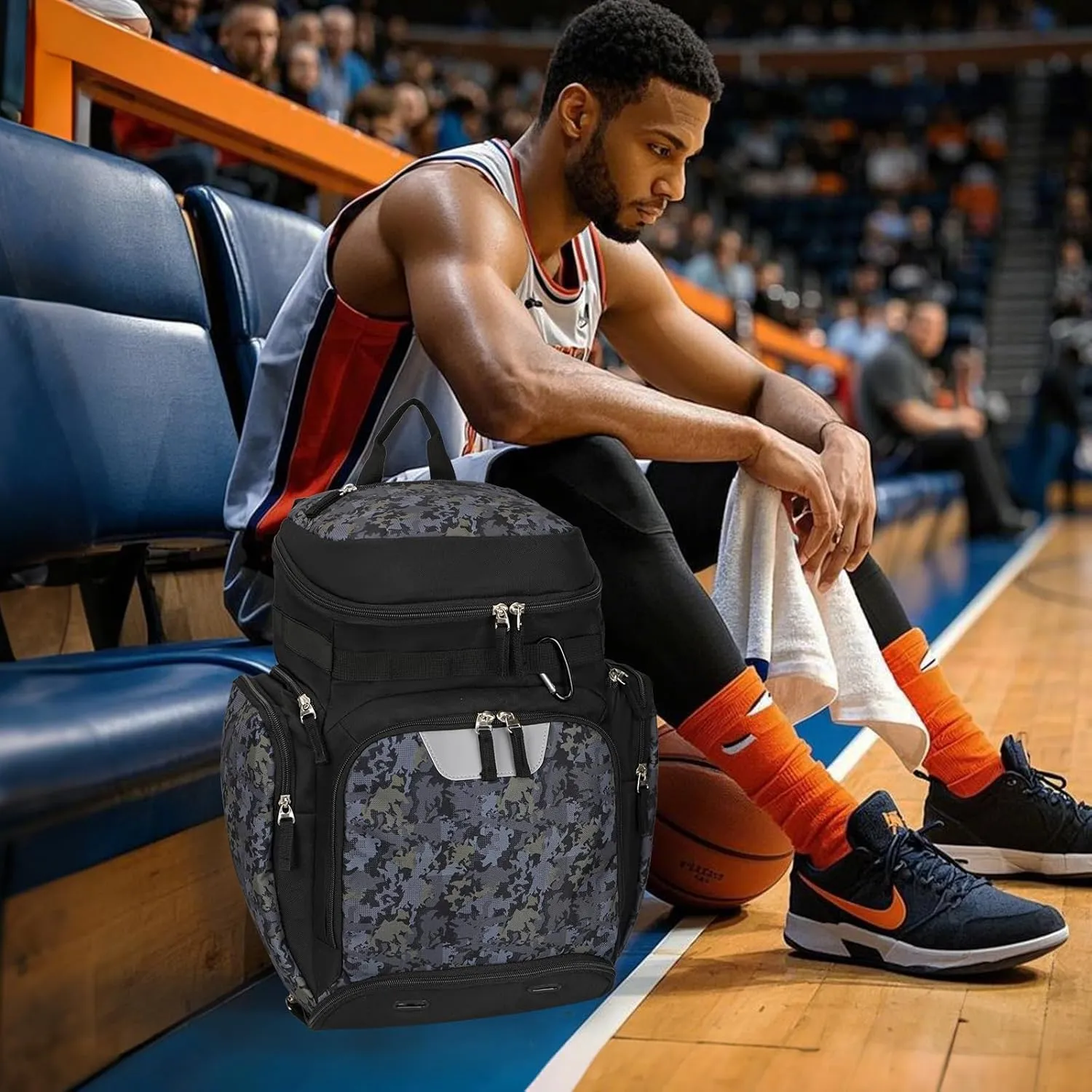 Goloni Basketball Backpack,Large Sports Bag with Ball Compartment & Shoe Compartment for Basketball, Soccer, Volleyball,Gym
