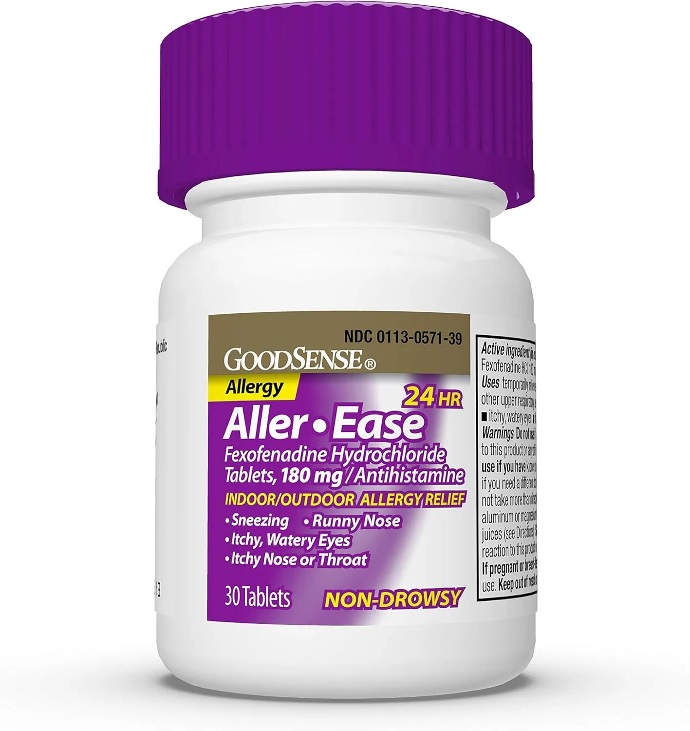 GoodSense Aller-Ease Fexofenadine Hydrochloride Tablets, 180 mg, 30 Count