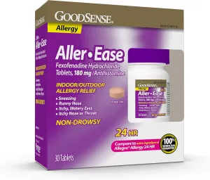 GoodSense Aller-Ease Fexofenadine Hydrochloride Tablets, 180 mg, 30 Count