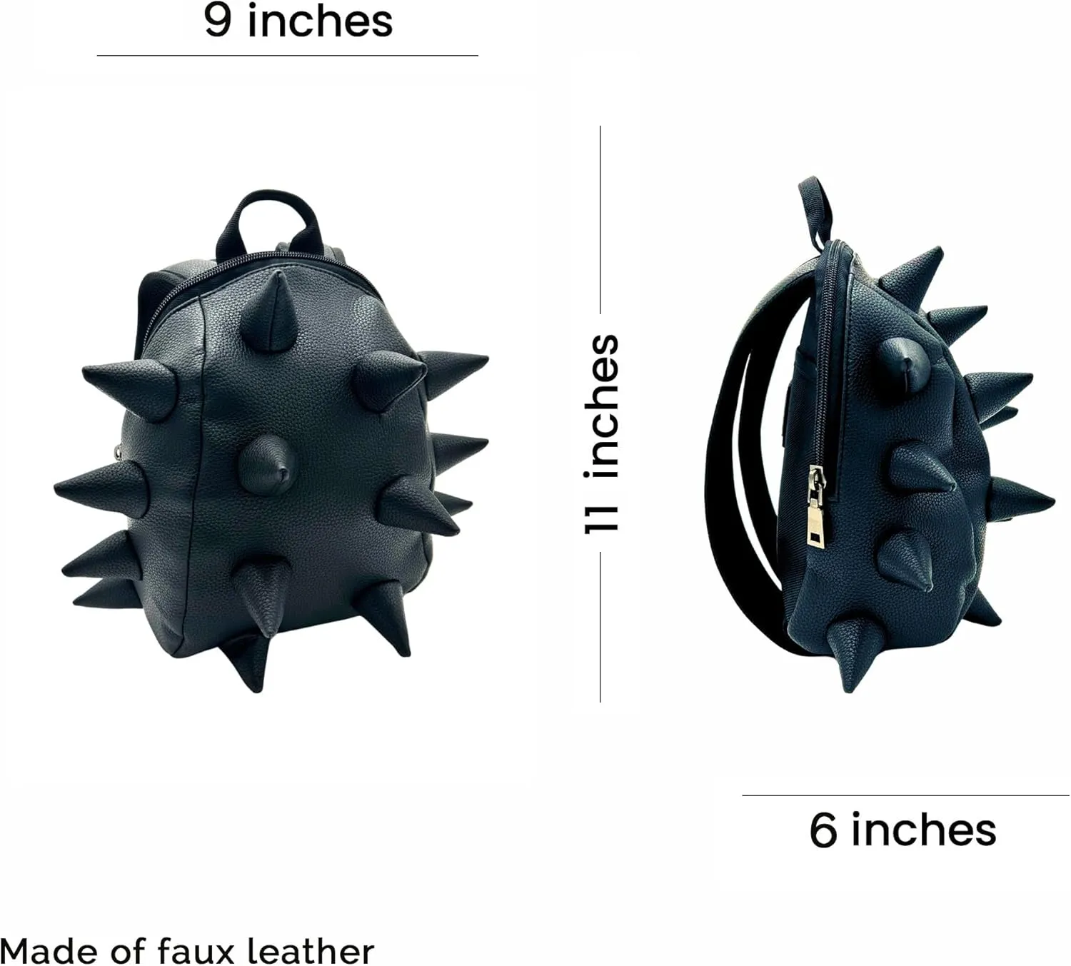 Got Your Black Spike Mini Travel Backpack | Edgy Faux Leather Bag with Spikes, Compact Design, Durable & Water-Resistant | Ideal for Everyday Use, or Work