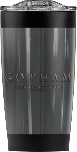 Gotham TV Series Logo Stainless Steel Tumbler 20 oz Coffee Travel Mug/Cup, Vacuum Insulated & Double Wall with Leakproof Sliding Lid | Great for Hot Drinks and Cold Beverages