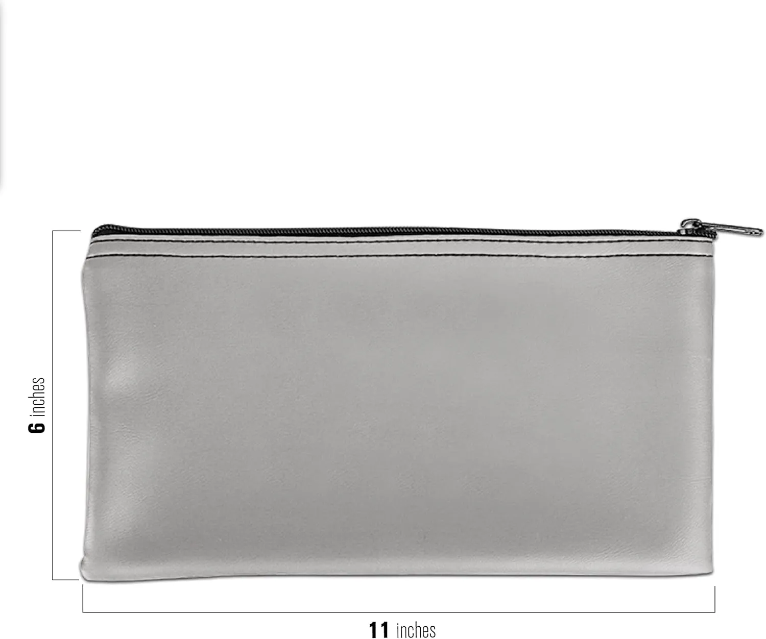 Gray Expanded Vinyl Reusable Deposit Bag - 11W x 6H