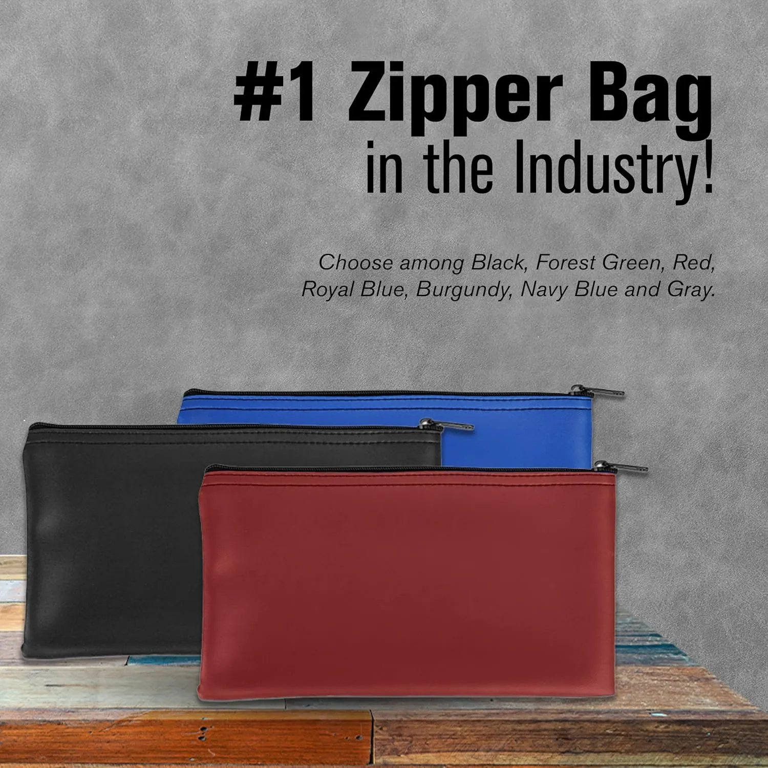 Gray Expanded Vinyl Reusable Deposit Bag - 11W x 6H