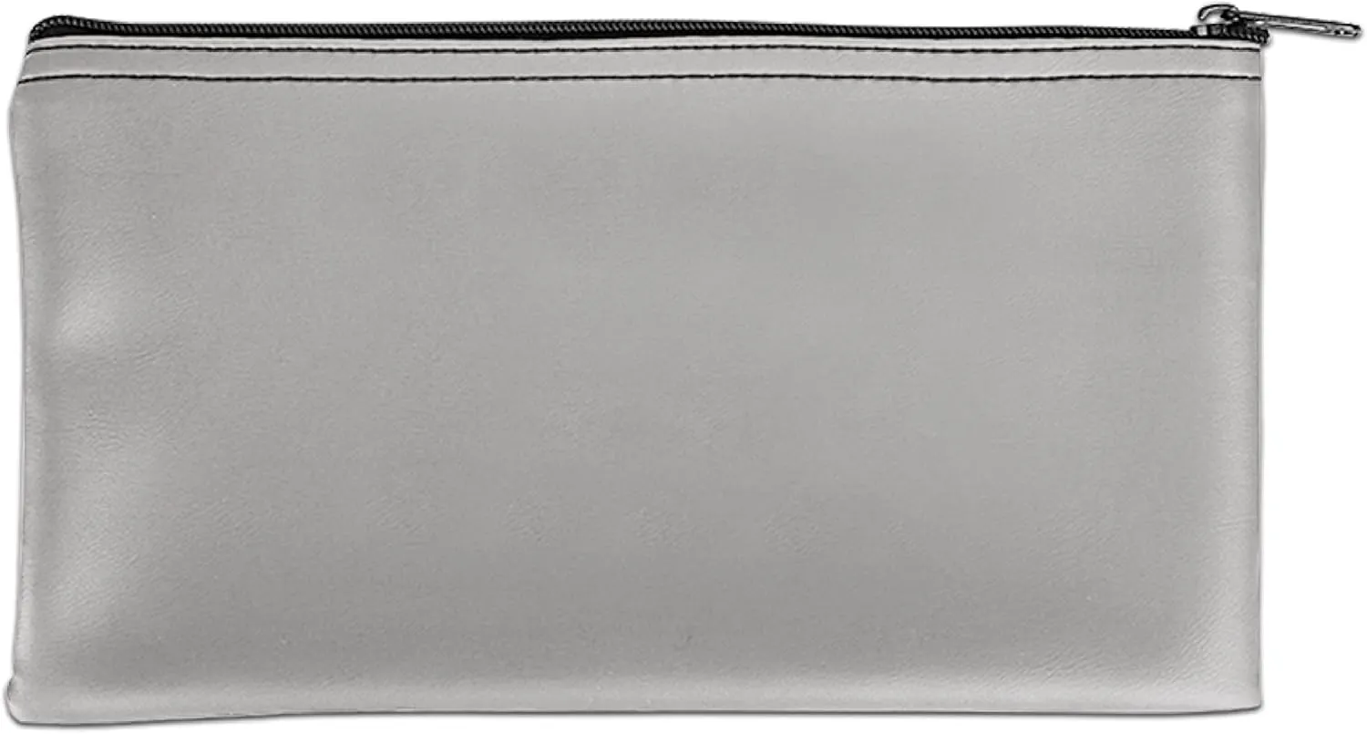 Gray Expanded Vinyl Reusable Deposit Bag - 11W x 6H