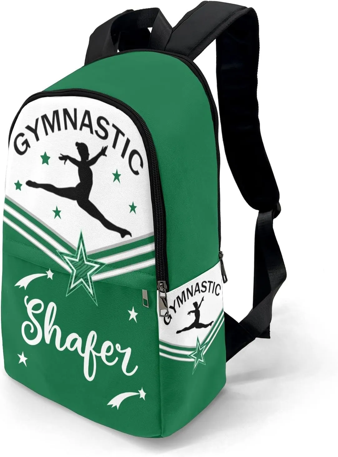 Green Gymnastic Athlete Personalized Backpack for Teen Custom Travel Backpack for Boys Girs Bookbag Casual Bag Name Gift, Design 11, EU5566SS