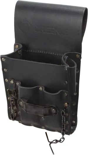 Greenlee Tool Pouch, Leather, 5 Pocket