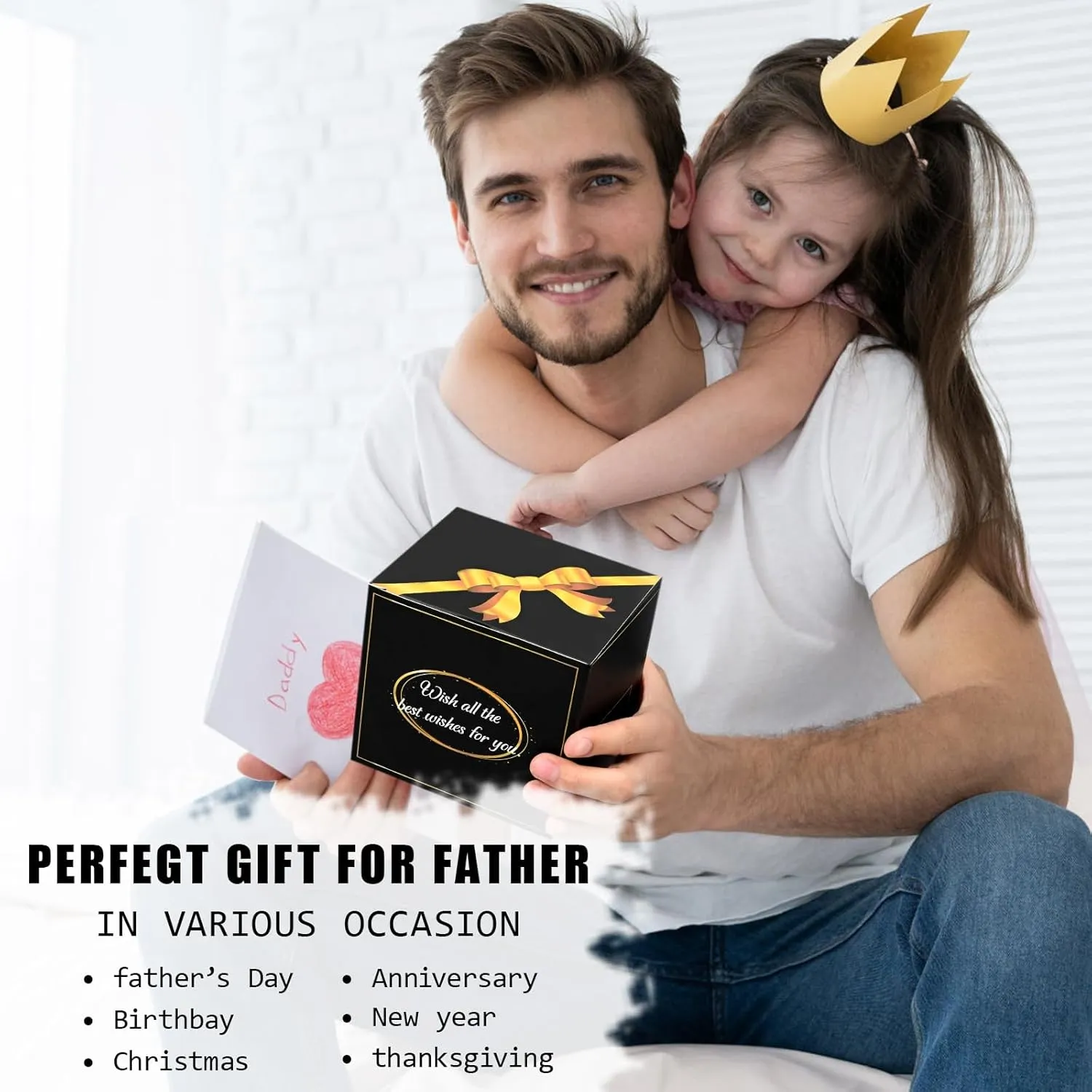 Gtmileo Gifts for Dad from Daughter Son, Blessed Dad - 14OZ Stainless Steel Insulated Coffee Mug, Dad Gifts, Christian Fathers Day Christmas Birthday Gifts for Dad, Christian Gifts for Men (Gradient)