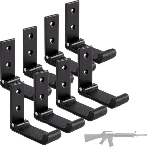 Gun Rack Wall Mount Gun Racks Folding Shotgun Hooks Hangers Scratchproof with Soft Padding -Excellent for Indoor Hanging, Display, or Storing Any Gun, Sword, and Bow