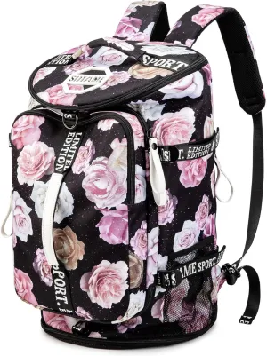 Gym Duffle Bag Backpack with Shoe Compartment,4 ways Travel Backpack for Women and Men,Multi-Functional Weekender bag with Waterproof Layer&Laptop Compartment for Fitness, Travel,Camping