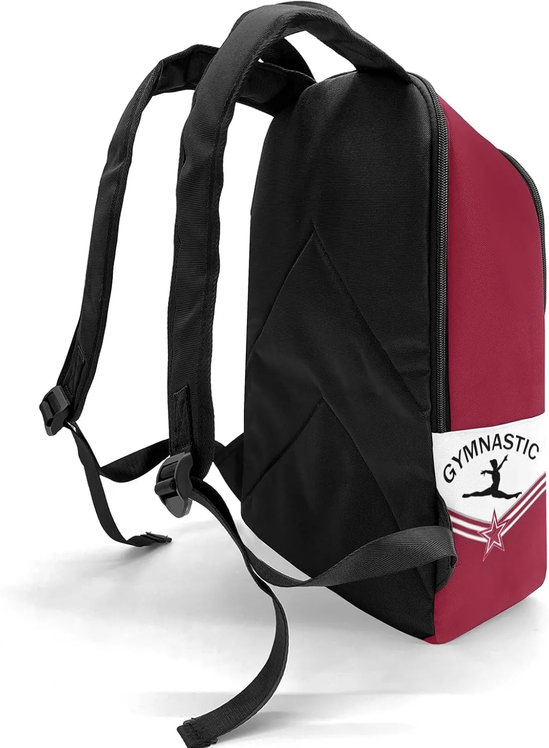 Gymnastic Athlete Red Personalized Backpack for Teen Custom Travel Backpack for Boys Girs Bookbag Casual Bag Name Gift, Design 13, EU5566SS