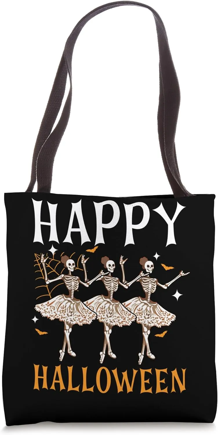 Halloween Ballerina Scary Trick Or Treat Spooky Ballet Tote Bag
