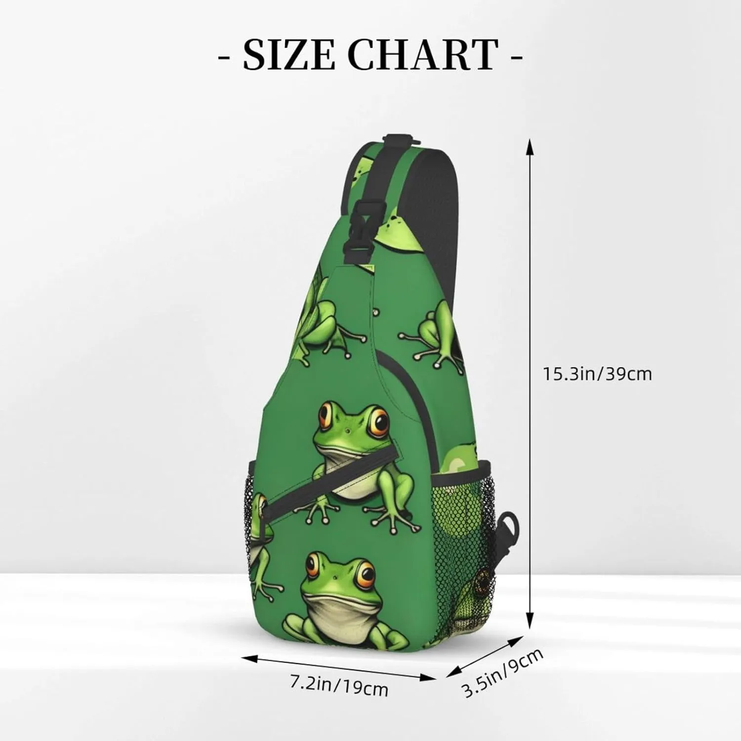 Halloween Flying Bats 1 Printed Canvas Sling Bag Crossbody Backpack, Hiking Daypack Chest Bag For Women Men