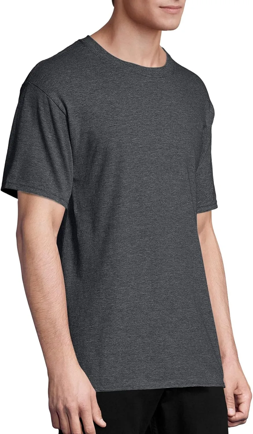 Hanes Men's Short Sleeve Essentials Crewneck Cotton T-Shirt, Multipack