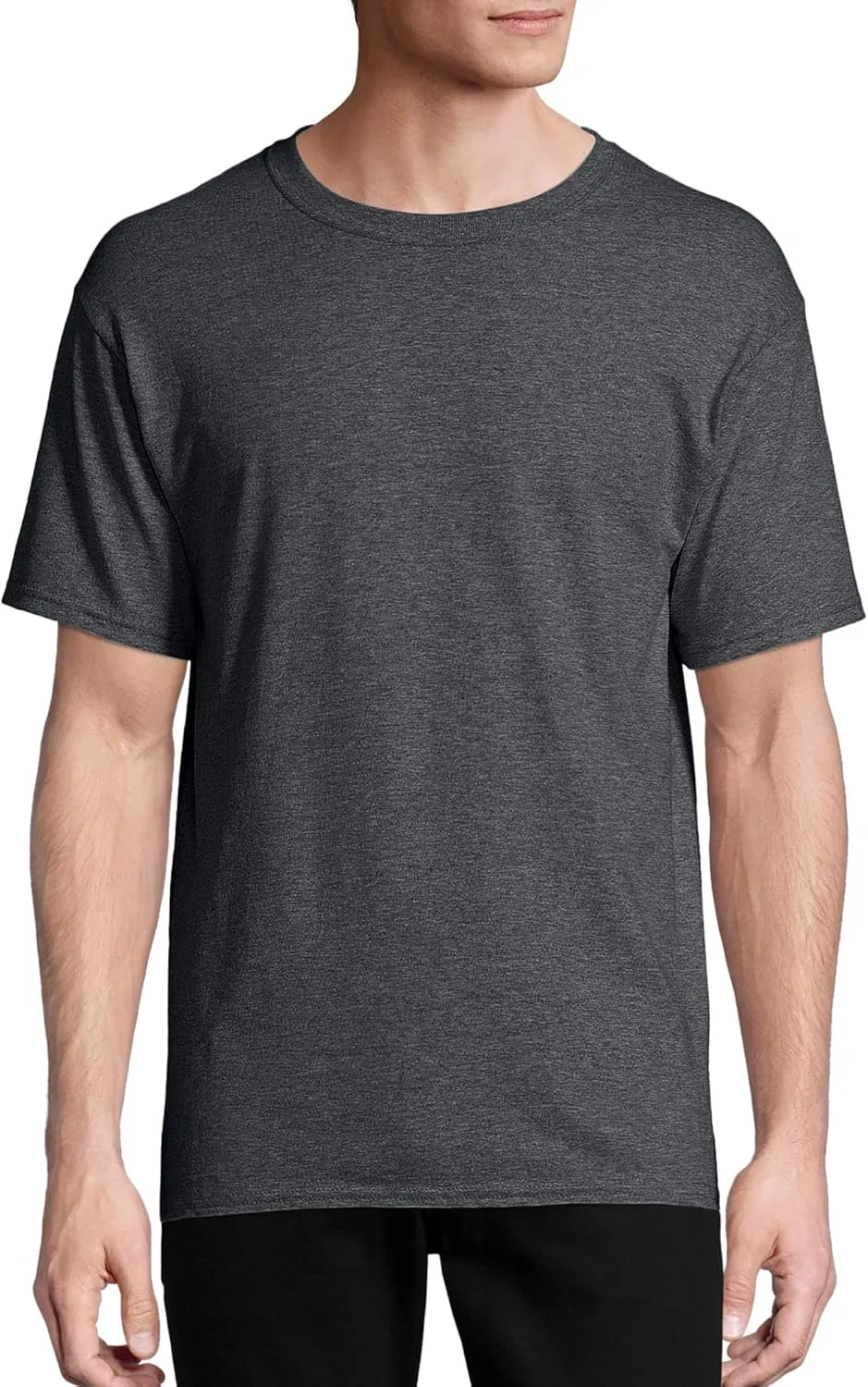 Hanes Men's Short Sleeve Essentials Crewneck Cotton T-Shirt, Multipack