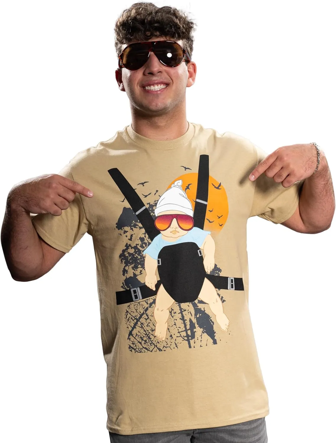 Hangover The Alan Baby Bjorn with Graphic Human Tree Adult Costume T-Shirt