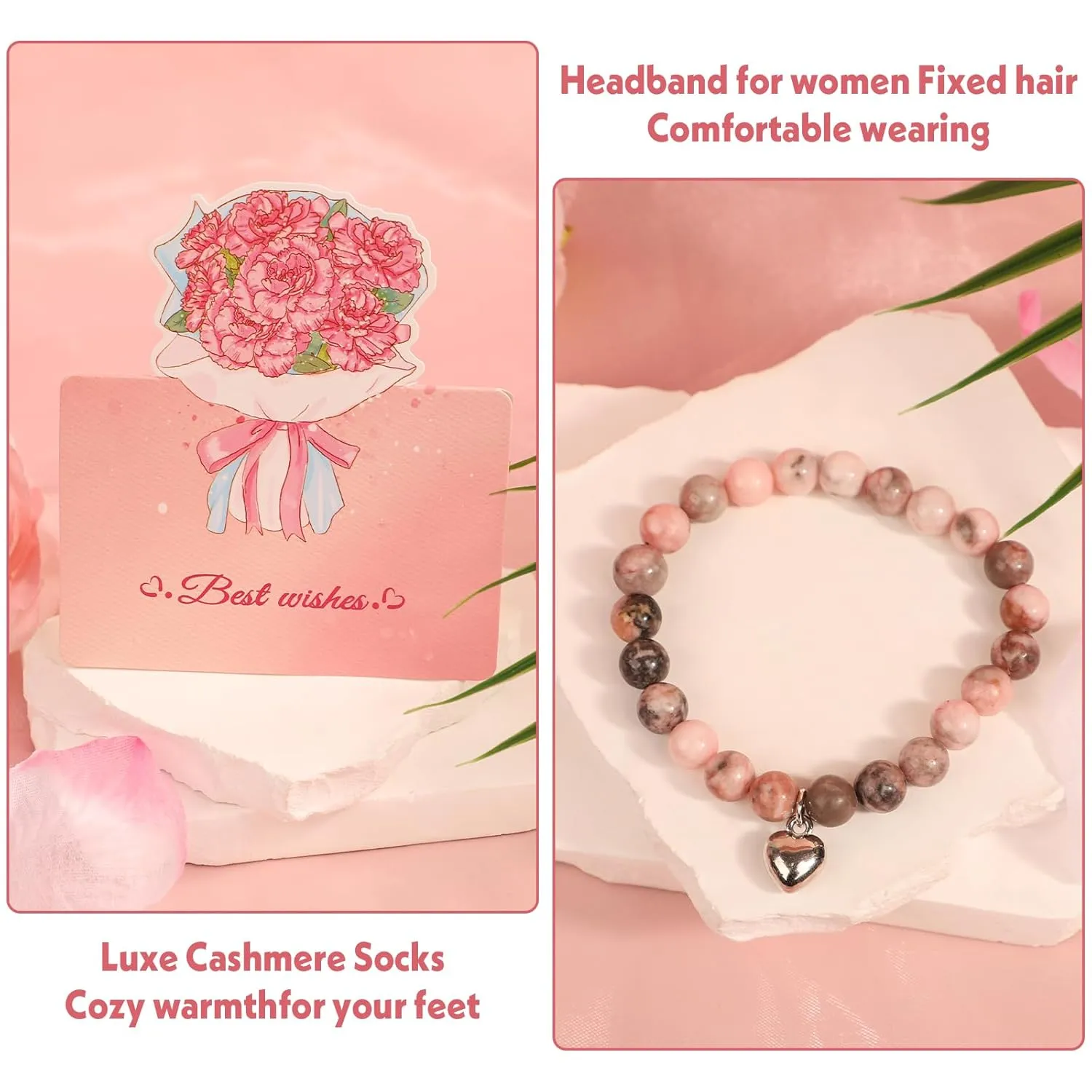 Happy Birthday Gifts for Women Friendship, Get Well Soon Gifts Baskets for Women, Self Care Package, Birthday Basket for Womens, Friends, Coworker Ideas