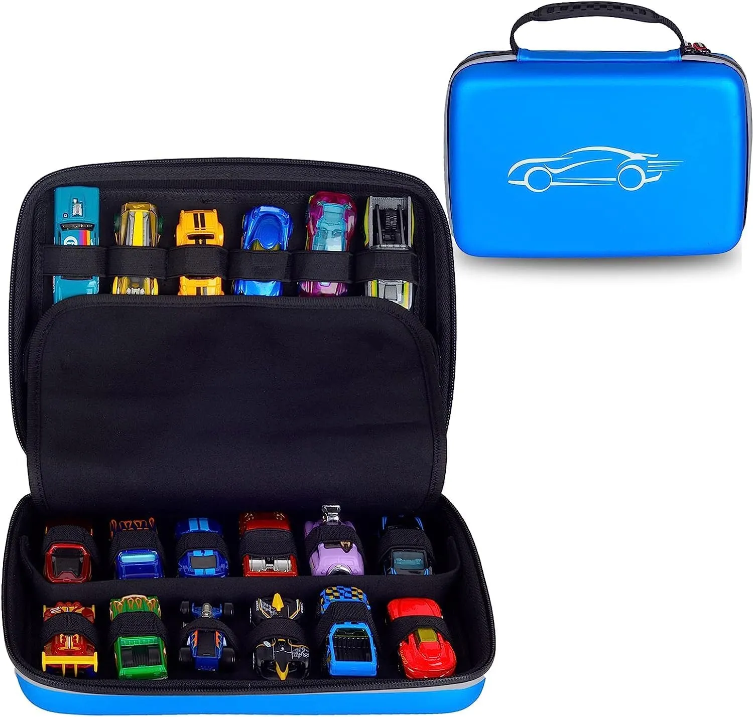 Hard PU EVA Protective Carrying Storage Case For HOT WHEELS 20-Car Pack,HOT WHEELS 24-Car Pack, Matchbox Cars Case