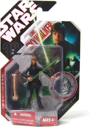 Hasbro Star Wars 30th Anniversary Luke Skywalker Jedi Knight Action Figure #25 with Coin