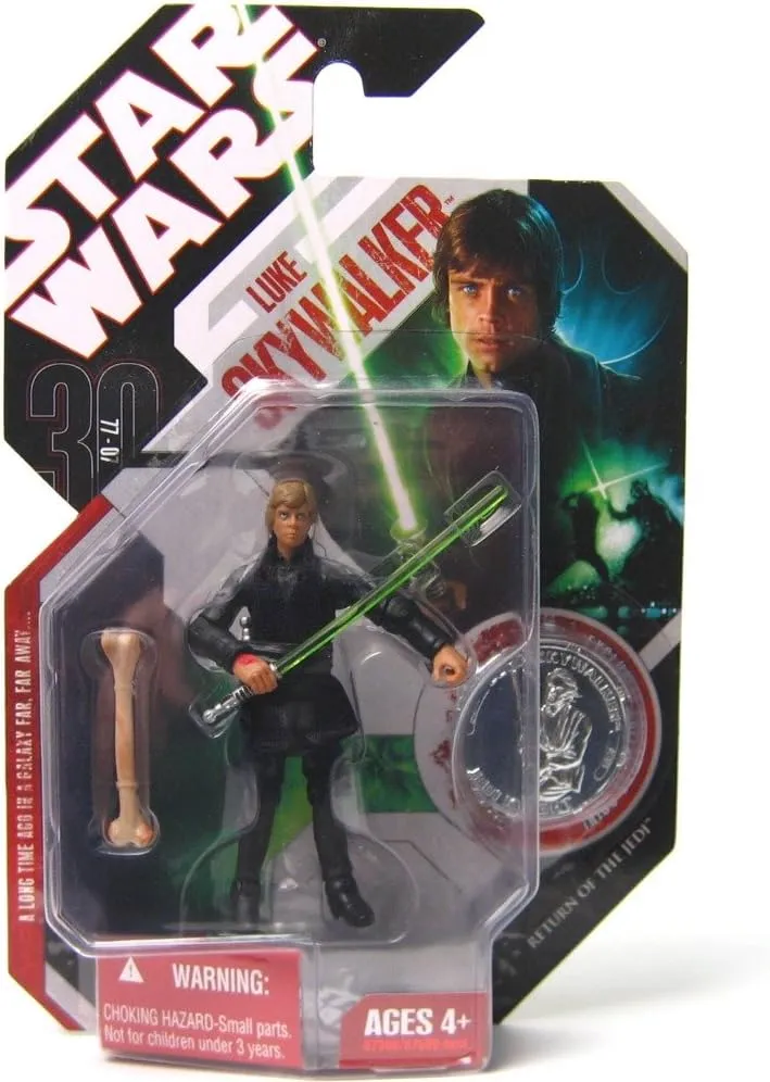 Hasbro Star Wars 30th Anniversary Luke Skywalker Jedi Knight Action Figure #25 with Coin
