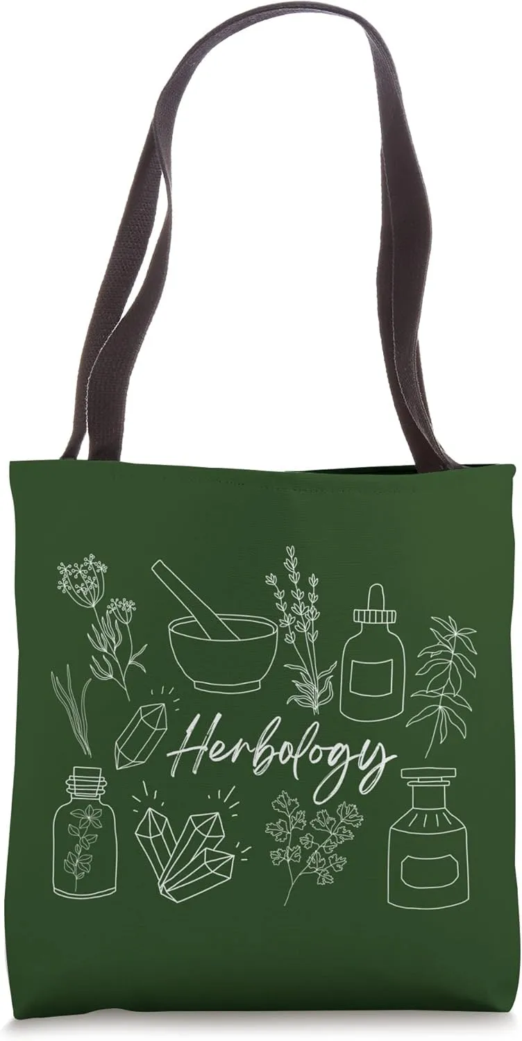 Healing Herbs, Herbal Plants, Herbology Herbalism Herbalist Tote Bag