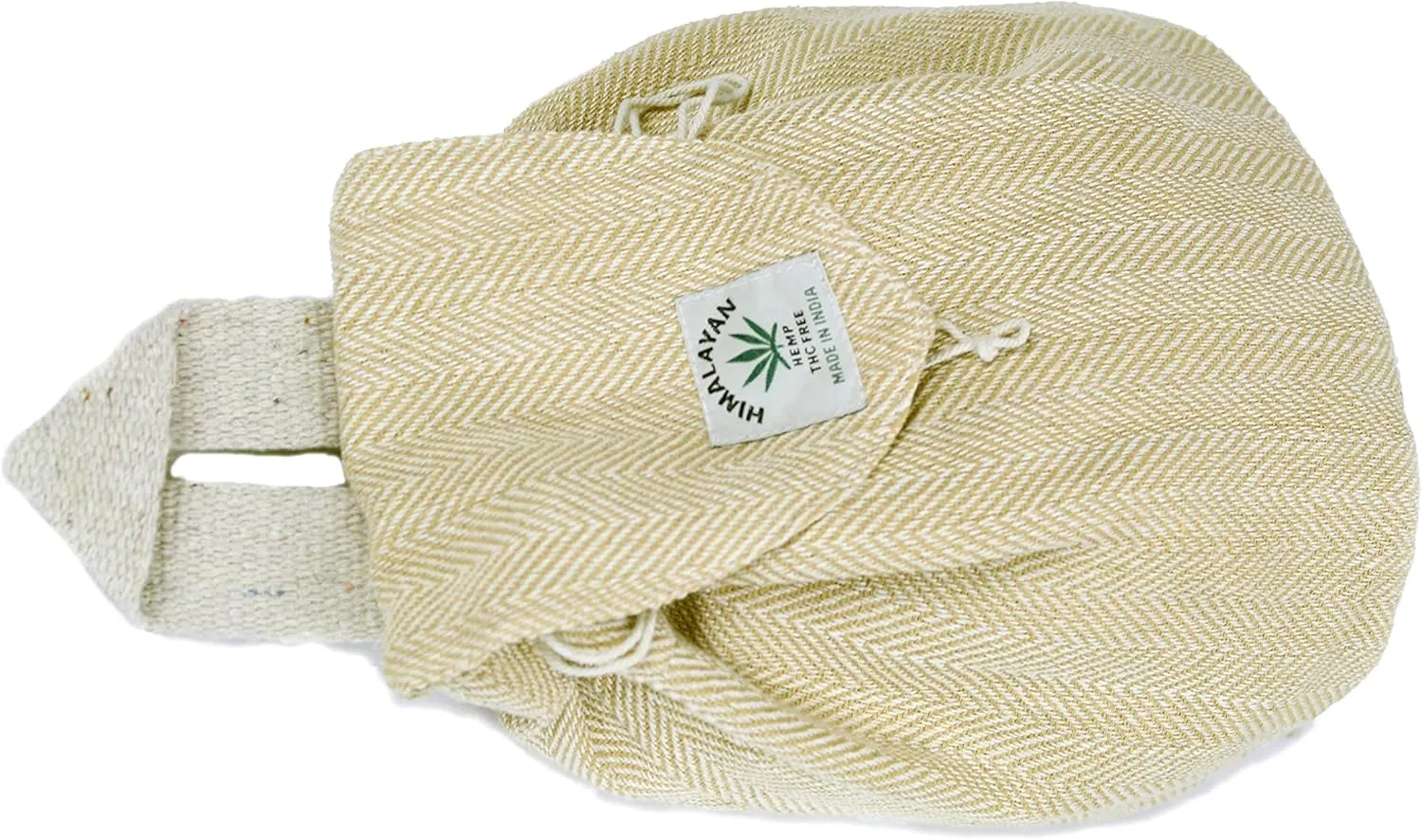 Hemp small bag for women Girls Light Weight Eco Friendly Small cute backpack Bag for everyday lives (Beige)