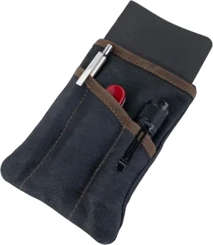Hide & Drink, Multi-Tool Pocket Pouch, Compact Multipurpose EDC Zippered Bag, Mini Camping Tool Case, Waxed Canvas, Knife Holster, Handmade Slim Organizer