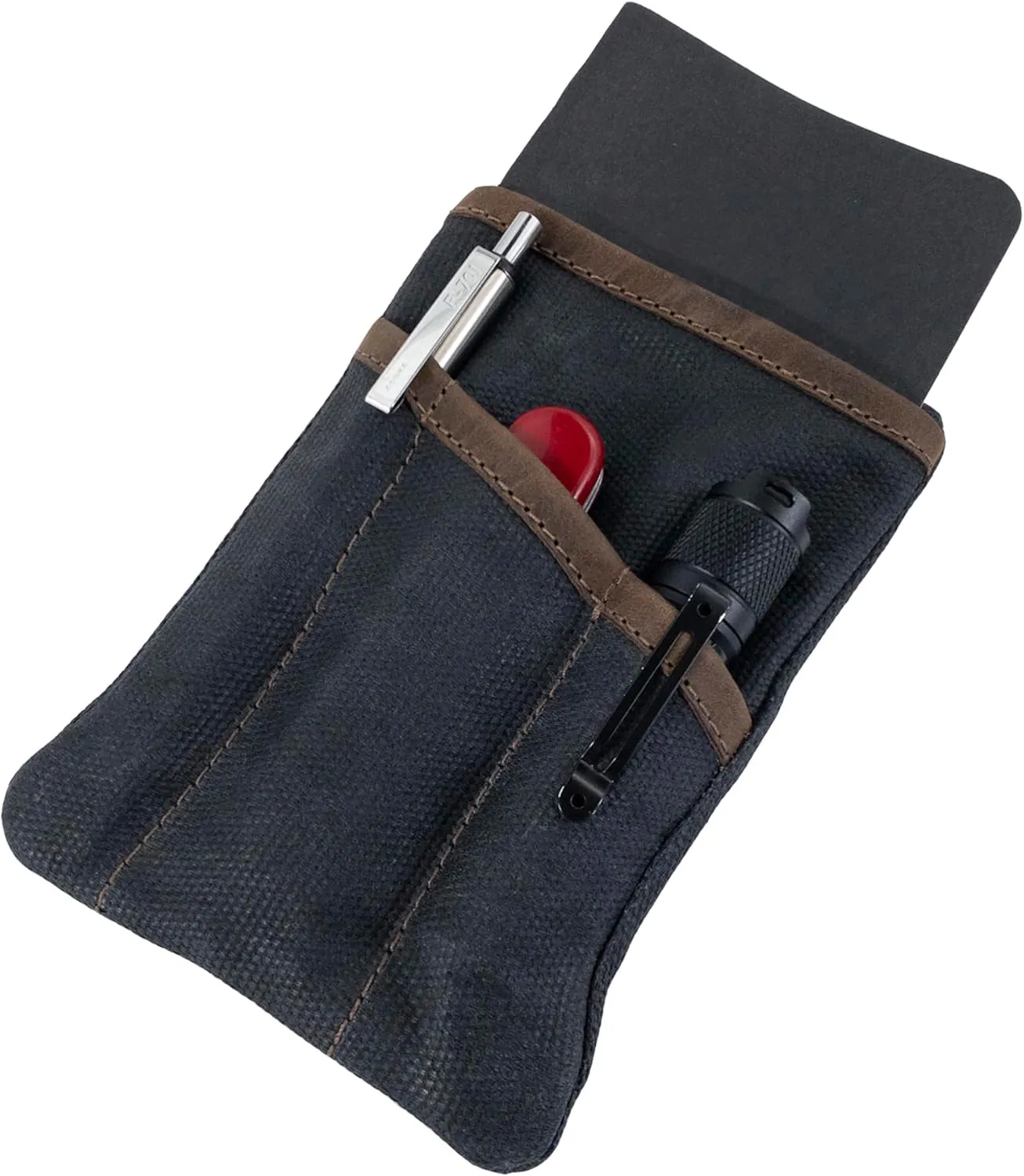 Hide & Drink, Multi-Tool Pocket Pouch, Compact Multipurpose EDC Zippered Bag, Mini Camping Tool Case, Waxed Canvas, Knife Holster, Handmade Slim Organizer