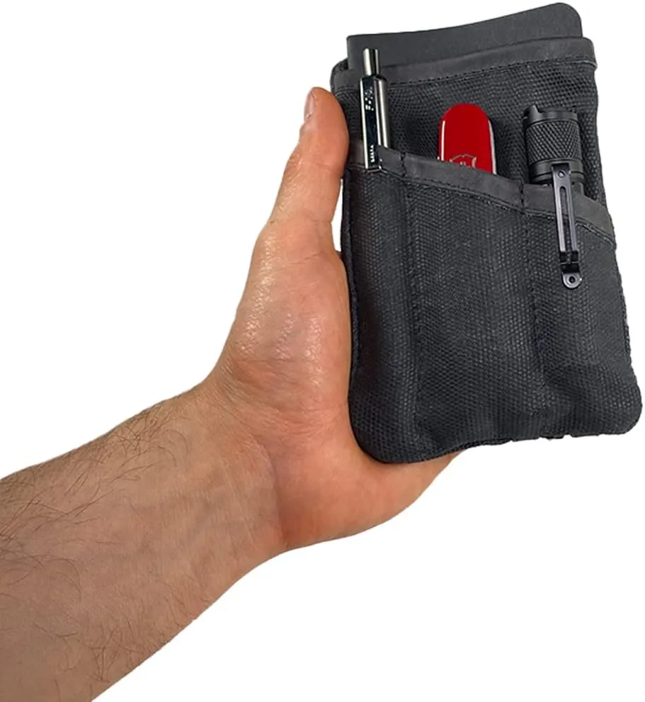 Hide & Drink, Multi-Tool Pocket Pouch, Compact Multipurpose EDC Zippered Bag, Mini Camping Tool Case, Waxed Canvas, Knife Holster, Handmade Slim Organizer