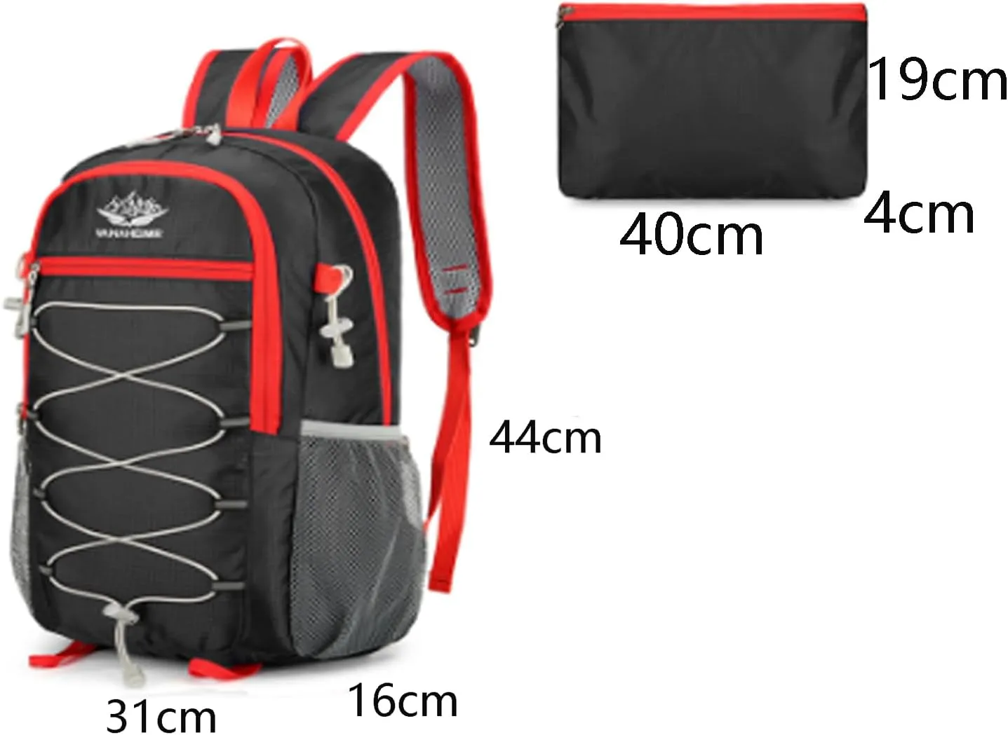Hiking Backpack Lightweight Packable Hiking Daypack Small Travel Outdoor Foldable Shoulder Bag C