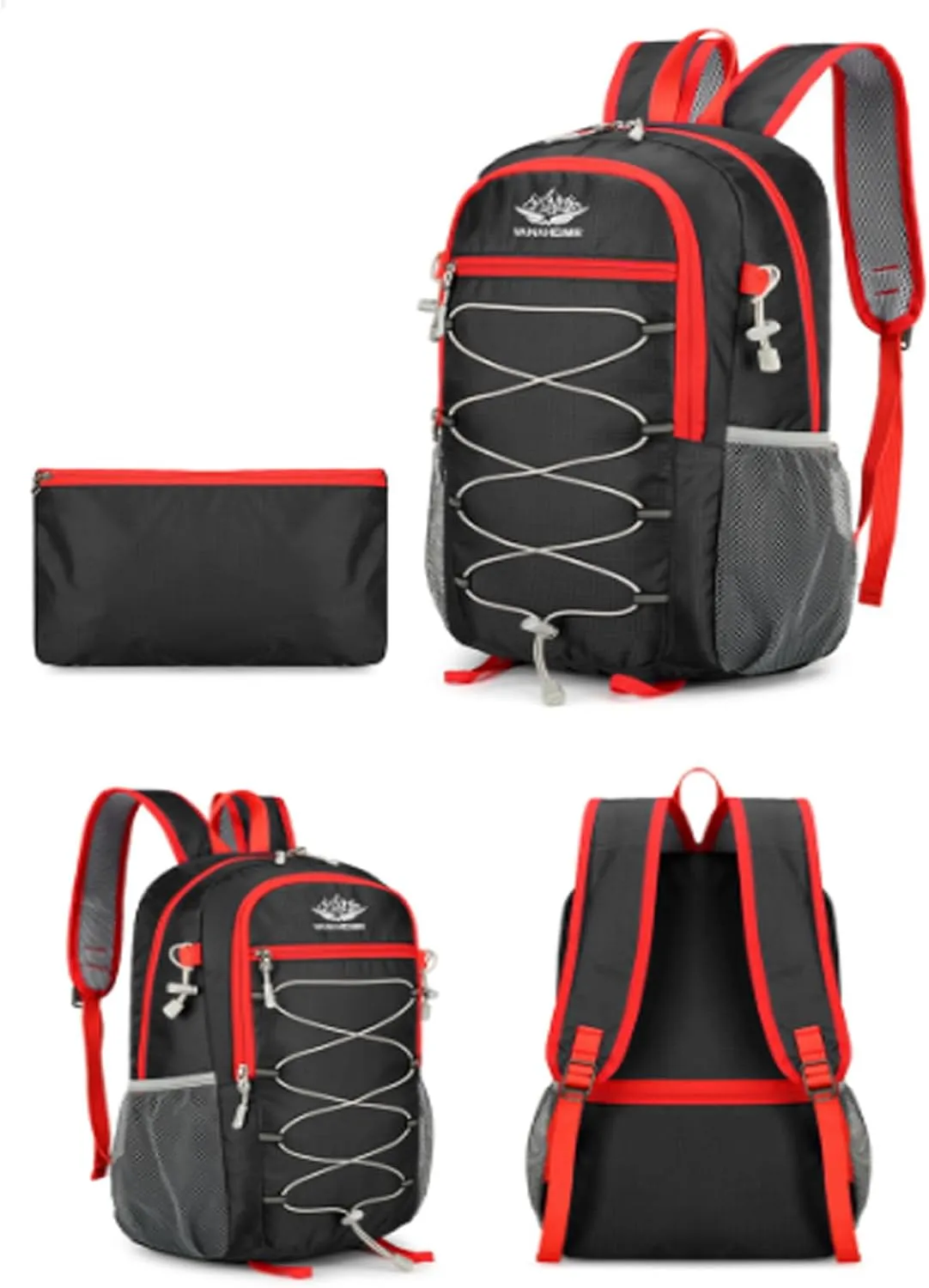 Hiking Backpack Lightweight Packable Hiking Daypack Small Travel Outdoor Foldable Shoulder Bag C