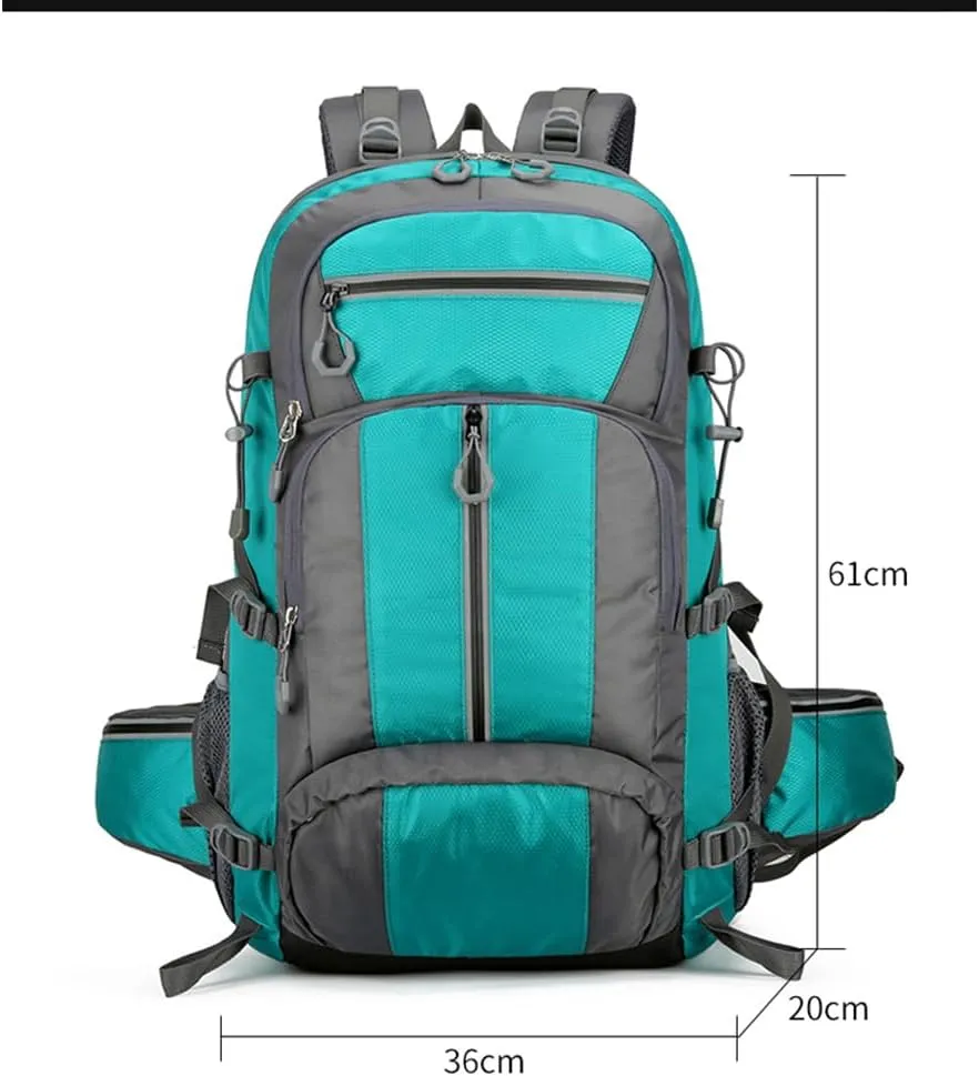 Hiking Backpack Outdoor Lightweight Breathable Daypack Waterproof Multi-Compartment Travel Bag Large Capacity Trekking Use (Green)