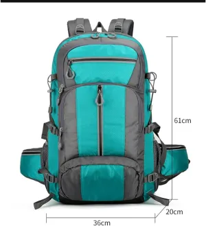 Hiking Backpack Outdoor Lightweight Breathable Daypack Waterproof Multi-Compartment Travel Bag Large Capacity Trekking Use (Green)