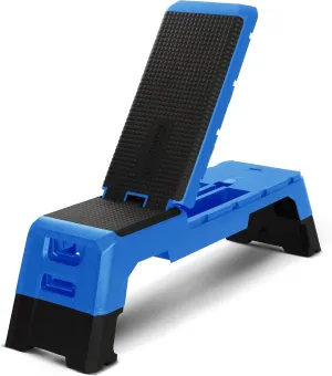 HolaHatha Adjustable Multi-Functional Exercise Bench 440 Pound Capacity Foldable Incline Deck, 8.5 to 14.5 Inch Height, Compact Design,