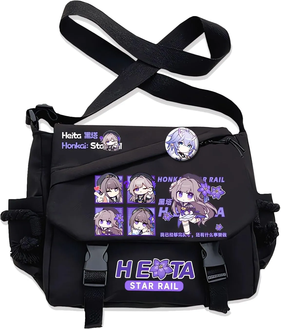 Honkai Star Rail Handbag Kafka Crossbody Bag Single Shoulder Bag Adult Anime 3D Print Backpack Black Bag