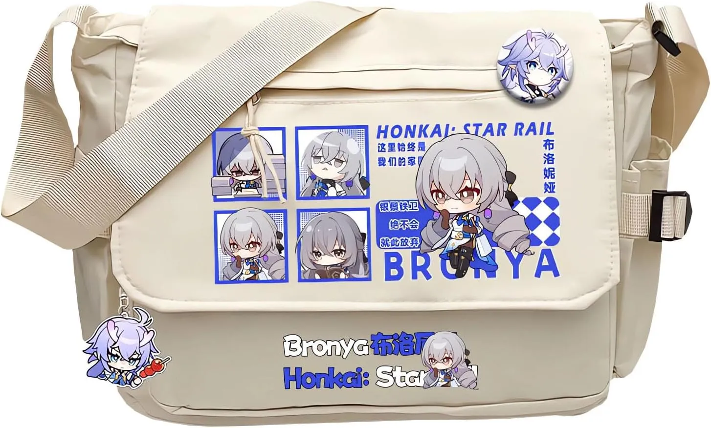 Honkai Star Rail Handbag Sparkle Crossbody Bag Cute Single Shoulder Bag Adult 3D Print Anime Backpack Bag