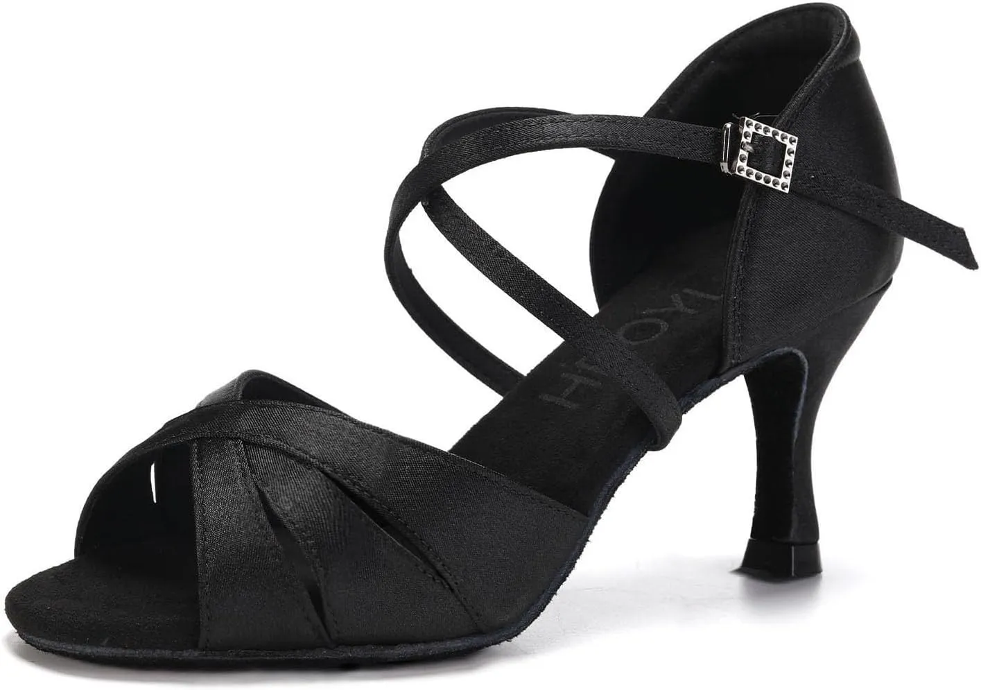 HROYL Women Latin Dance Shoes Professional Practice Performance Ballroom Salsa Dancing Shoes