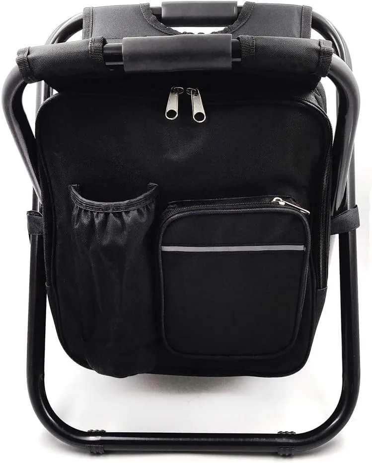 HTTMT - Folding Stool Insulated Cooler Bag Backpack Chair Beach Fishing Camping Hiking [Item Number: ET-Seat001]